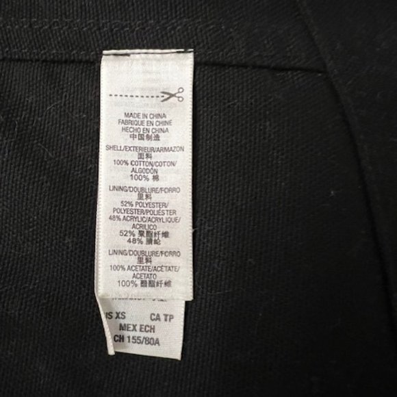 Juicy Couture Black Cotton Hooded Coat Jacket w/ Zipper Lining Women's - Picture 5 of 6